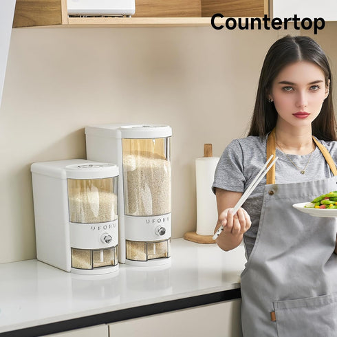 20 lbs Rice Dispenser | Large Rice Storage Container for Kitchen&Pantry - Space-saving, Moisture & Pest-proof, BPA-Free