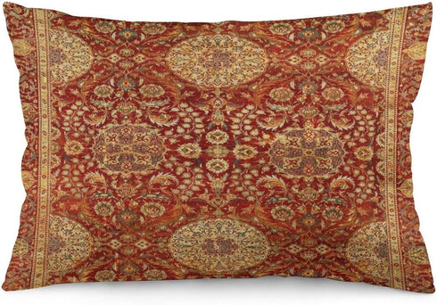 Kaleidee Ottoman Court Carpet Print 24 Throw Pillow Covers 12"x20" Soft Velvet Decorative