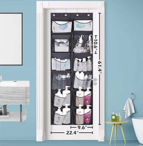 Closet 12 16, KIMBORA Boots Hanging Shoe Organizer for Extra Large Mesh Pockets Over The Door Shoe Rack for Men Shoes