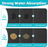 PoYang Coffee Mat, 12" X 17" Coffee Bar Mat with Rubber Backed, Absorbent Dish Drying Mat for Countertops, Black Coffee