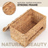 1330 Trash Bag Holder with Scalloped Lid Gallon Bags Roll Holder Wall Mount Water Hyacinth Garbage Bag Dispenser