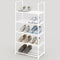 SOKOSEN 5-Tier Small Shoe Rack, Metal Stackable Kids Shoe Shelf Storage Zapateras Organizer,Narrow