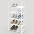 SOKOSEN 5-Tier Small Shoe Rack, Metal Stackable Kids Shoe Shelf Storage Zapateras Organizer,Narrow