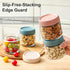 6-pack 10oz NETANY Glass jars with Airtight Lids, Overnight Oats Containers with Lids, Wide mouth Mason Salad jars