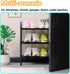 3 Closet,Slim Expandable Shoe Rack, Tier Adjustable Shoe Organizer Shelf for Narrow Black Metal Free Standing Shoe Rack