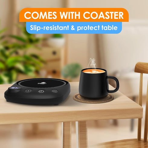 4 Settings 1-12H Coffee Mug Warmer - Fastest Heating & Highest Temperature, Coffee Cup Warmer for Desk Auto Shut Off