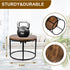 ARTORA Plant Stand Indoor Short Plant Shelf Mid Century Metal and Wood Stool Flower Pot Holder Modern Plant Display Low