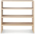 2-Shelf 24 inches Whitmor Wood Stackable Shoe Rack, White Oak