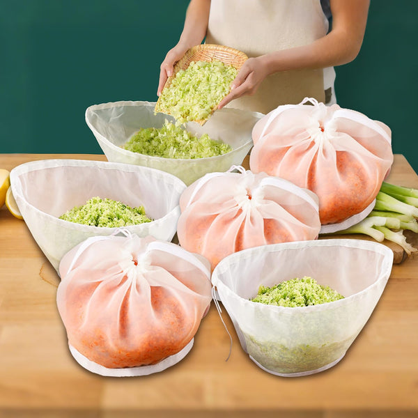 KBBYT 6 PCS Cheese Cloths Bag For Straining, Nut Milk Bag - Reusable