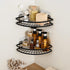 KES Shower Caddy Corner, Self-Adhesive Stainless Steel Shower Organizer, Matte Black 2 Pack