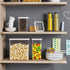 Loft Rectangular Storage Box 3.2L with Lid and Seal, BPA-Free Plastic, Transparent/White