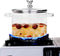 Jucoan 1.8L/60oz Clear Glass Cooking Pot with Lid, Heat Resistant Simmer Pot for Pasta, Soup, Milk, Baby Food, Gift