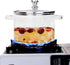 Jucoan 1.8L/60oz Clear Glass Cooking Pot with Lid, Heat Resistant Simmer Pot for Pasta, Soup, Milk, Baby Food, Gift