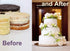 PREMIUM 6" Buttercream Cake Discs - Clear Acrylic Plastic Round Set of 2 for Serving Bake Goods Displays