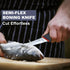 DELFINA 6 Inch Boning Knife for Meat Cutting, Semi-flexible Curved Blade, Premium Stainless for Kitchen