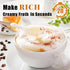 Light Purple Milk Frother Wand for Coffee, Handheld Rechargeable Electric Whisk with 3 Heads
