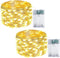 2-Pack Fairy Lights Battery Operated with Timer, Waterproof 16FT 50 LED String