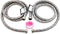 Set of Hot and Cold Stainless Steel Washing Machine Hoses, 6ft Long, Burst Proof Water Supply Lines