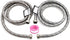 Set of Hot and Cold Stainless Steel Washing Machine Hoses, 6ft Long, Burst Proof Water Supply Lines