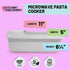 Microwave Pasta Cooker- No Waiting, No Mess, No Stick Microwave Pasta Cooker with Strainer Lid Ready In As Little As 10 Minutes for up to 4 Servings- Microwave Spaghetti and Noodle Cooker by Kitchen Discovery