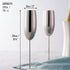 Oak & Steel 4 Silver Stainless Steel Champagne Flutes with Gift Box, 284 ml - Elegant & Unbreakable for Outdoor Parties