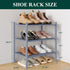 3-Tier, Closet, Smiry Small Bamboo Shoe Rack Stackable Wooden Shoe Organizer for Entryway & Free Standing Wood Shoe