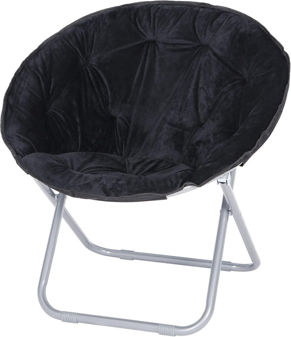 Nova Microdermabrasion Folding Faux Fur Moon Chair Soft Plush Lounge Chair Moon