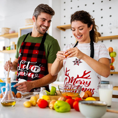Geyoga 12 Pcs Waterproof Seasonal Aprons Holiday Kitchen Aprons Adjustable Cooking Aprons for Valentines St Patrick's