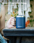 12oz Insulated Coffee Mug with Lid Includes Two Lids, Stainless Steel Coffee Travel Mug with Handle, Double Wall Vacuum