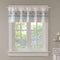 Madison Park Dawn Printed Blue Window Valance, Cotton Rod Pocket Floral Valances, 50X18", Teal