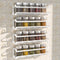 LUCYCAZ 4 Pack Wall Mounted Spice Rack with 16 Hooks, Spice Organizer