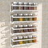LUCYCAZ 4 Pack Wall Mounted Spice Rack with 16 Hooks, Spice Organizer
