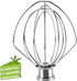 K45WW Wire Whip Attachment for Tilt-Head Stand Mixer, Stainless Steel Egg Cream Stirrer, Fits 4.5-5QT