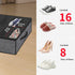 16 32 Closet, 37.7x 23.6x 5.9 inch, MXBUBS16P2 Onlyeasy Sturdy Under Bed Shoe Storage Organizer with Handles and Clear