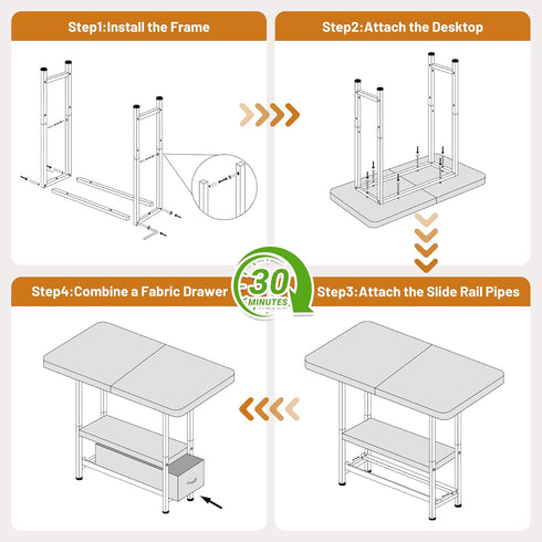 2 AOODA Living Room Side Table with Drawer, Tier Slim End Tables with Storage for Small Spaces, Narrow Nightstand