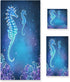 ALAZA Towel Bathroom Sets,Dreamy Glowing Seahorse Towels 3-Piece 1 Bath Towel 1
