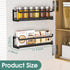 2 Pack 8 2 PACK) LUCYCAZ Wall Mounted Spice Rack with Hooks, Spice Organizer Shelf for Stove Cabinet Pantry Door,Screw