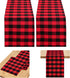 B-COOL Buffalo Plaid Table Runner, Black Red Checked Table Runner 2 Packs (13x108 Inch) for Christmas Holiday