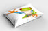 Lunarable Cartoon Pillow Sham, Green Aqua Little Tree Frog Graphic Print, Decorative Standard Size Pillowcase 26" X 20"