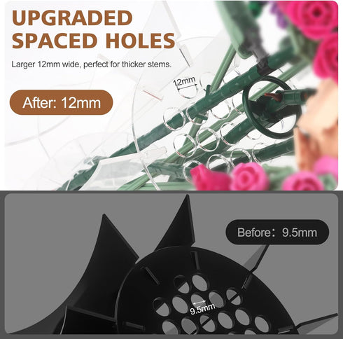 Xykzra Set Vase for Lego Flowers Bouquet Upgraded, Acrylic Display Holder Compatible with Lego Botanical Collections