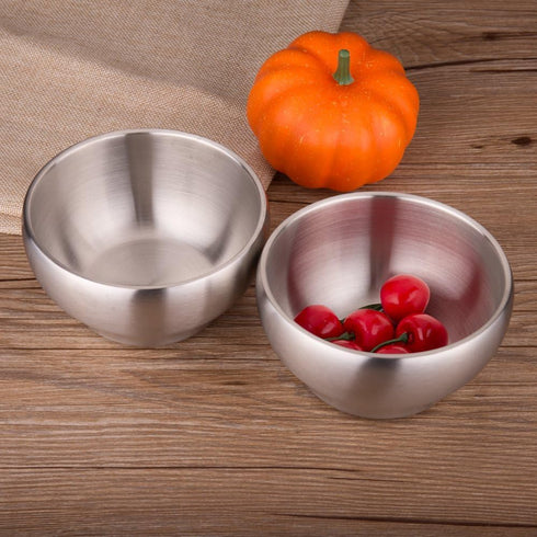 IMEEA Ice Cream Bowl Insulated 15oz Double Wall Soup Bowl, SUS304 Stainless Steel, Set of 2