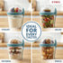 4 Pack 17 oz (5 Small Breakfast On The Go Yogurt Parfait Cups, Reusable Plastic Containers with Lids and Spoons