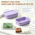 2 Sets, 1 Pack, AIMAIAIMAI Enhanced Leak Proof Travel Soap Case with Draining Pad, Silicone Shampoo Bar Travel Case