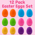 Celmuron 12 Pack 3.74'' Large Easter Eggs Bright Plastic Fillable Eggs for Easter Egg Hunt, Party Favors, Surprise