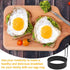 4 Pack Non Stick Stainless Steel Egg Maker, Cooking Rings Shaper for Pancakes and Sandwiches, Metal Handle