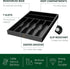 ROYAL CRAFT WOOD Luxury Bamboo Kitchen Drawer Organizer - 7 Slot Silverware & Utensil Holder