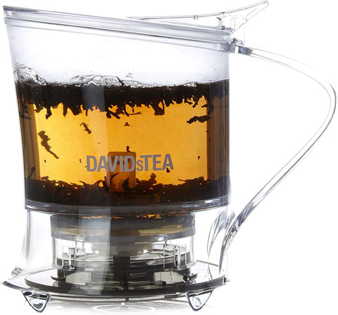 16oz DAVIDsTEA BottomDispensing Tea Steeper with Fine Nylon Infuser BPAFree Tritan, DripFree Loose Leaf Tea Maker (Hot