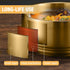 Stainless Steel Rice Bowl with Lid, Set of 2, Double-walled Metal Bowls for Korean Kitchen, 10.5cm Gold