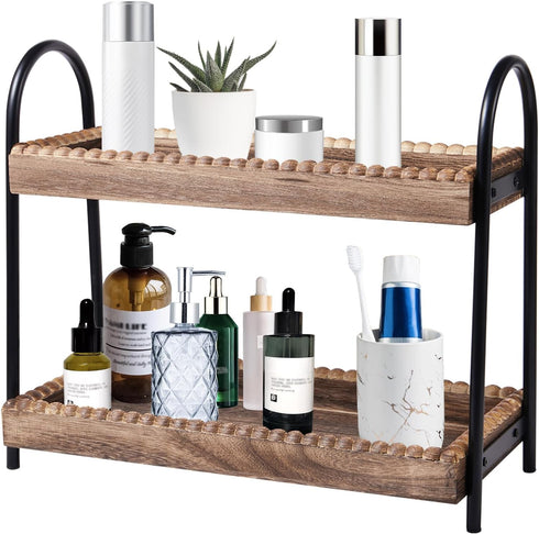 BDBDYEAY Bathroom Countertop Organizer, 2 Tier Vanity Organizer and Storage for Cosmetic