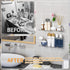 Yieach 6 Pack Acrylic Shelves for Wall Storage- No Drilling Adhesive Shelves - Clear Stick On Bathroom Wall Shelf